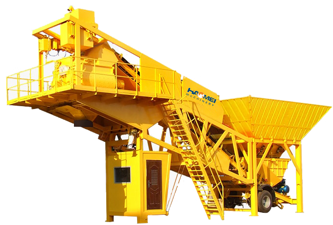 Mobile concrete plant