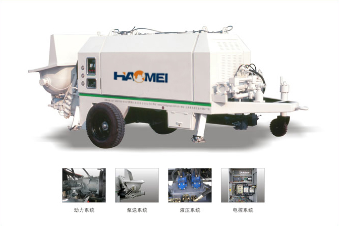 Diesel-powered stationary concrete pump  Diesel-powered stationary concrete pump