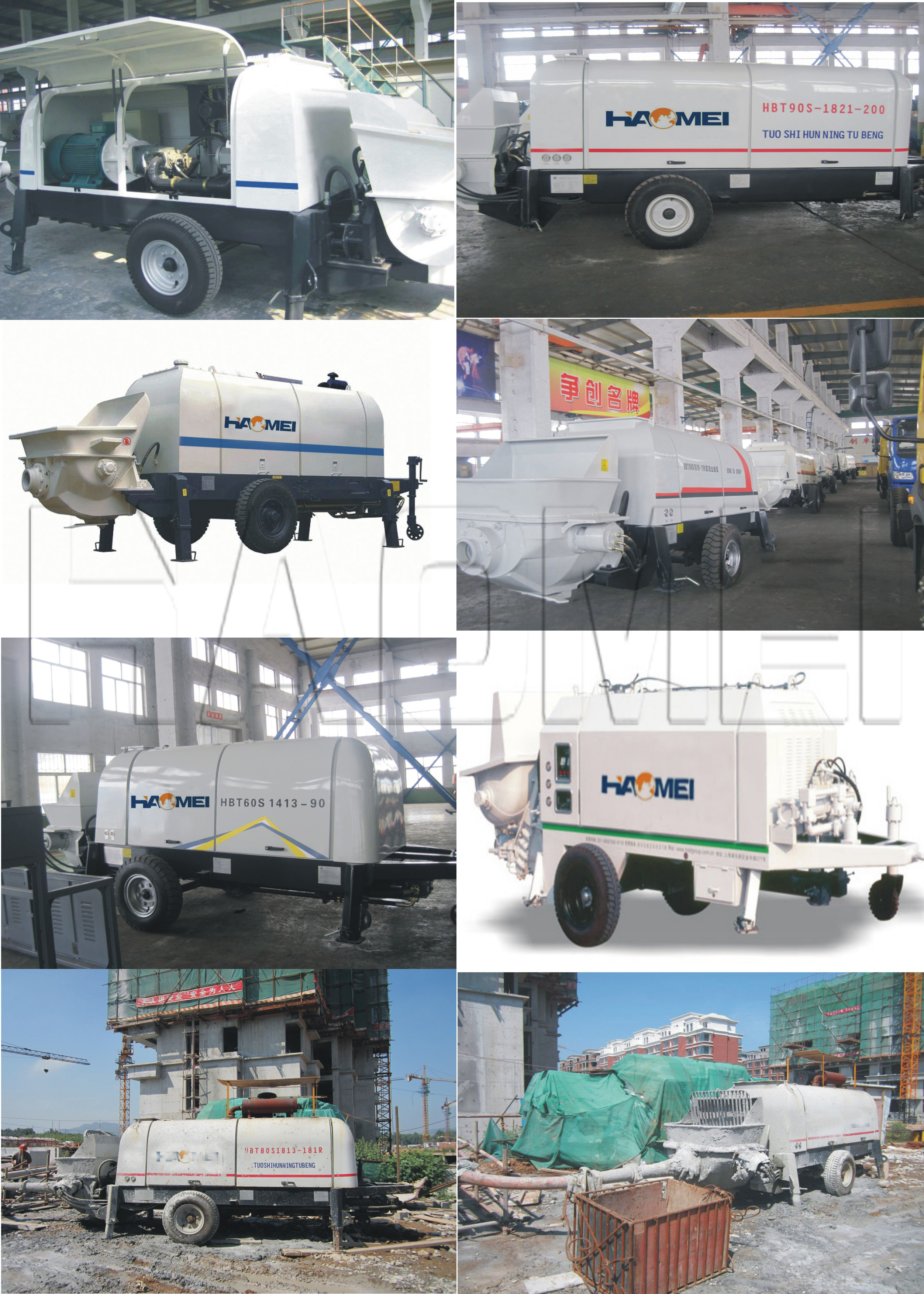 Diesel-powered stationary concrete pump  Diesel-powered stationary concrete pump